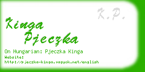 kinga pjeczka business card